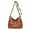C01-Brown, variant on Soft PU Leather Crossbody Purse for Women, Multi-Pocket Messenger Shoulder Bag , Lightweight Everyday Travel Handbag (Black)