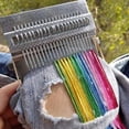thumbnail image 3 of Small Loom Darning Machine Weave Tool Kit Craft Supplies, 3 of 9