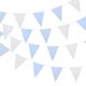 thumbnail image 1 of Banderín a Cuadros Azul y Blanco Uxcell, 36 PCS Banderas Triangulares para Decoración de Cumpleaños y Bodas al Aire Libre, 1 of 6