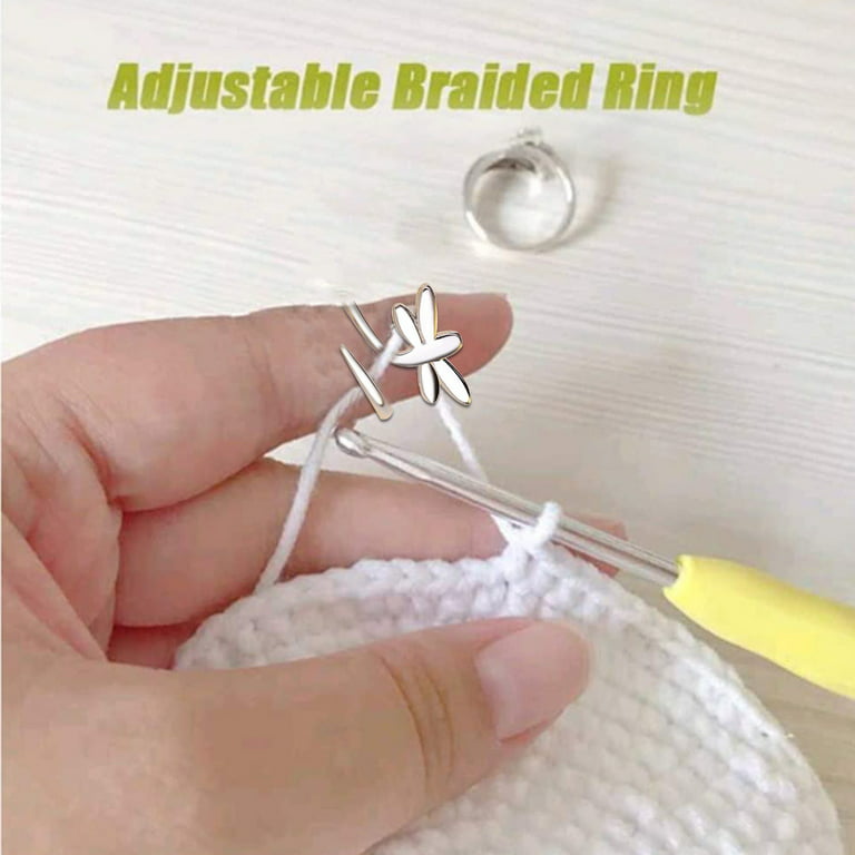 TANGNADE Adjustable Knitting Loop Crochet Loop Knitting Accessories Knitting  Ring 5PC 