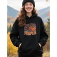 thumbnail image 4 of Comfy Pumpkin Spice Quote Hoodie for Men and Women, Unisex Pullover Hooded Sweatshirt, Comfortable Cotton Poly Blend, Autumn Coffee Lover Casual Outfit, 4 of 5