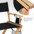 thumbnail image 6 of Upgraded 31" Height Tall Director Chair Folding Artist Makeup with Replacement Cover BlackCanvas, Storage Side Bags, Portable Footrest, Support 250 lbs,Solid Hardwood & Polyester Wood, 6 of 9