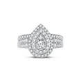 thumbnail image 2 of 10kt White Gold Round Diamond Bridal Wedding Ring Band Set 1 Cttw, 2 of 4