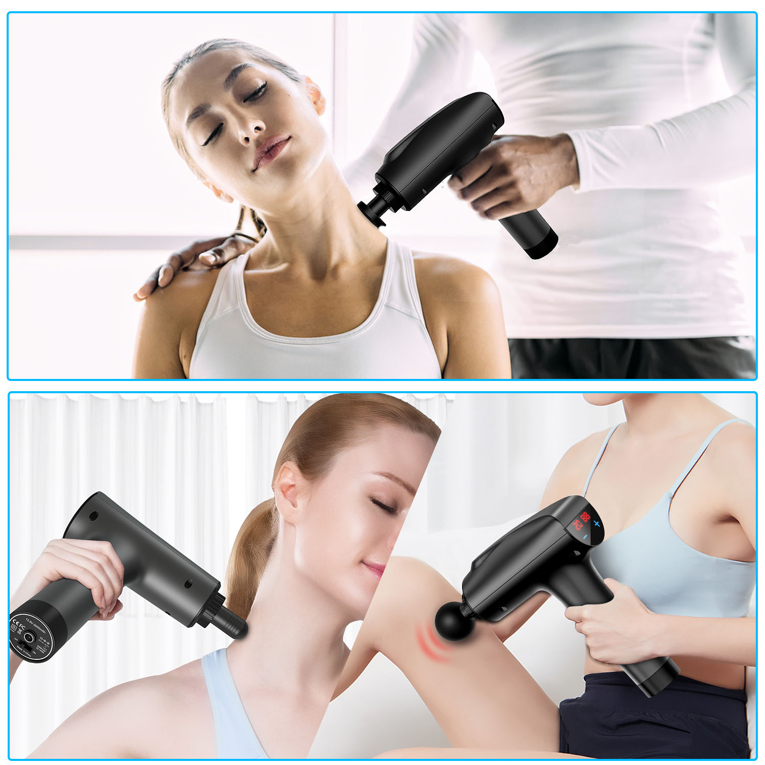 99 Speed Muscle Massage Gun, Deep Tissue Muscle Massager for Pain Relief, Handheld Electric Body Massager Sports Drill Portable Super Quiet Brushless Motor - image 3 of 7