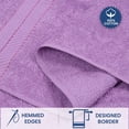 thumbnail image 5 of Casa Lino 6Pc Hand Towels for Gym & Spa (24" x 16") 100% Cotton, 400GSM, Ultra Soft & Absorbent (Violet Tulip), 5 of 7