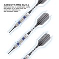 thumbnail image 2 of Ergode Wind Runner Soft Tip Darts - Nickel Silver Alloy Barrel, Hand-Taped Rings, Locking Holes, Wind Runner Holographic Flights - Set of 3, 2 of 2