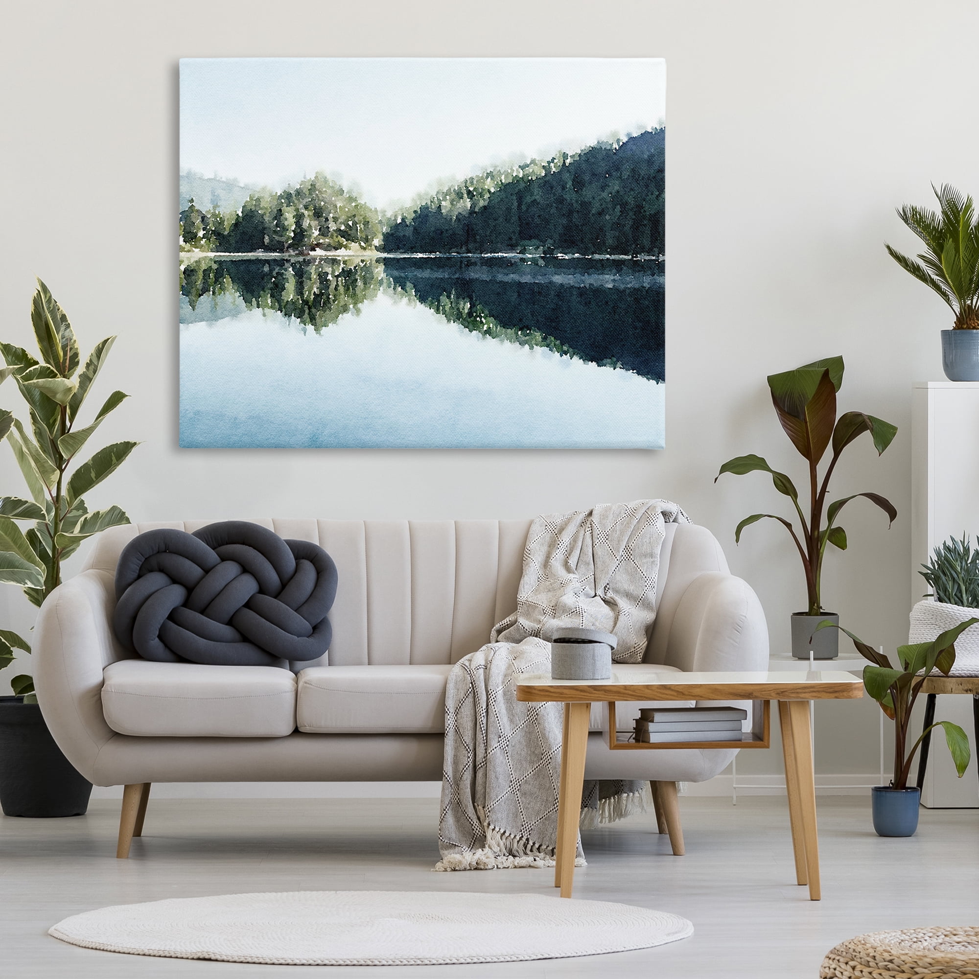 Stupell Industries Blue Lake Reflections Canvas Wall Art, design by Kim Curinga