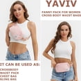 thumbnail image 5 of RSAquar Belt Bag Fanny Packs for Women and Men with Adjustable Waist and Crossbody Strap for Walking, Hiking, Running Workouts, and Daily Travel, Cute Designer Fashion, Rose Gold, 5 of 7