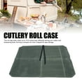 thumbnail image 3 of Cadera De Rodillo, Lienzo Con Cera Húmedo Gran Capacidad Cortueta De Cubiertas Portable 7 Slots Chef Cade Roll Bolsa De Almacenamiento Para El Campamento Al Aire Libre Cocina De, 3 of 7