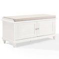 thumbnail image 1 of Crosley Palmetto 2 Door Storage Entryway Bench in White, 1 of 12