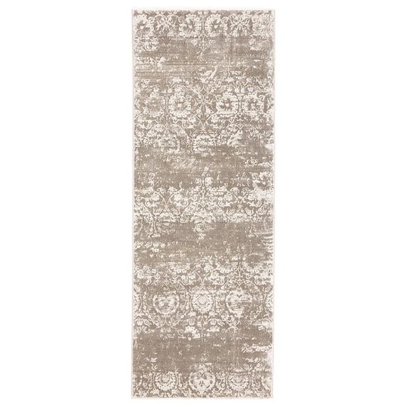 United Weavers Imperial Area Rug 1855 20594 Regulus Taupe Faded Distressed 2' 7" x 7' 4" Rectangle