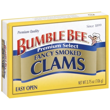 (3 Pack) Bumble Bee Smoked Clams, Clams, Canned Food, High Protein Snack, 3.75oz (Best Canned Clam Sauce)