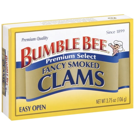 (3 Pack) Bumble Bee Smoked Clams, Clams, Canned Food, High Protein Snack, 3.75oz