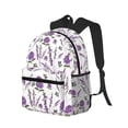 thumbnail image 2 of Lsque Lavender Flowers Classic Casual Backpack - Large Capacity Water-Resistant Backpack for School, Work, Travel, and Outdoor Activities, 2 of 8