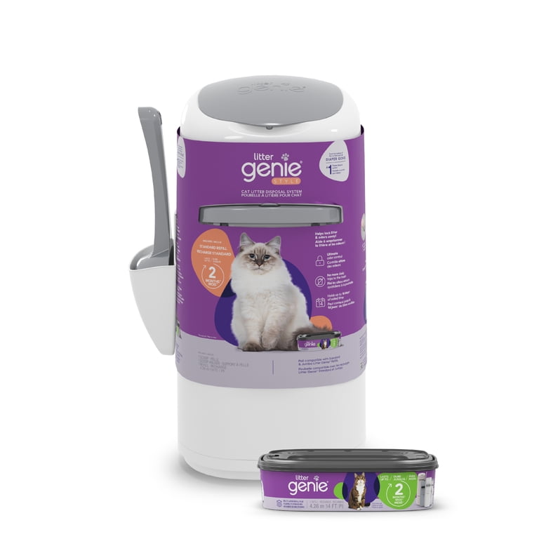 Litter Genie Style Cat Litter Disposal Pail, Odor Control photo 1