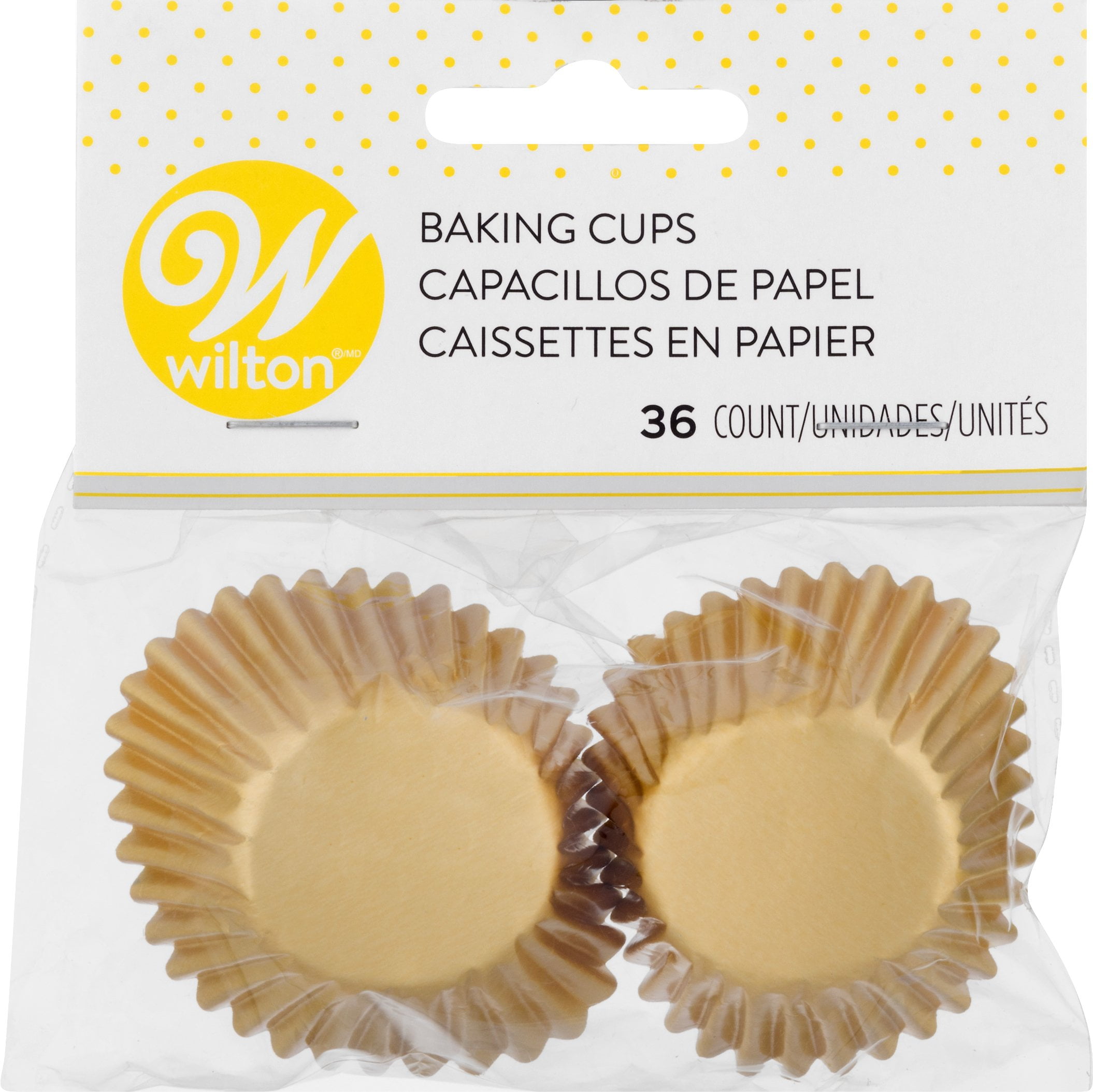 STANDARD Foil Cupcake Liners / Baking Cups – 50 ct – SHINY GOLD