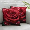 thumbnail image 3 of Chilfamy Red Rose Pillow Cover ,Decorative Couch Pillow Cover for Sofa,Cushion Case Indoor Outdoor Home Decoration White, 3 of 5
