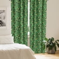thumbnail image 2 of Ambesonne Tropical Window Curtains, Toucan Birds on Leaves, Each 28" W x 84" L, Green and Multicolor, 2 of 4