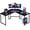 Black, variant on Casaottima 47 inch L Shaped Gaming Desk, Corner Desk Gaming Table for Home Office, Computer Desk Sturdy Writing Workstation for Small Space, Easy to Assemble, Black