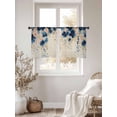thumbnail image 3 of Navy Blue Spring Floral Sheer Curtains 54 Inch Length 2 Panels for Living Room, Farmhouse Butterfly Rustic Voile Kitchen Curtain Set, Luxury Privacy Drapes Window Treatment for Bedroom, 3 of 7