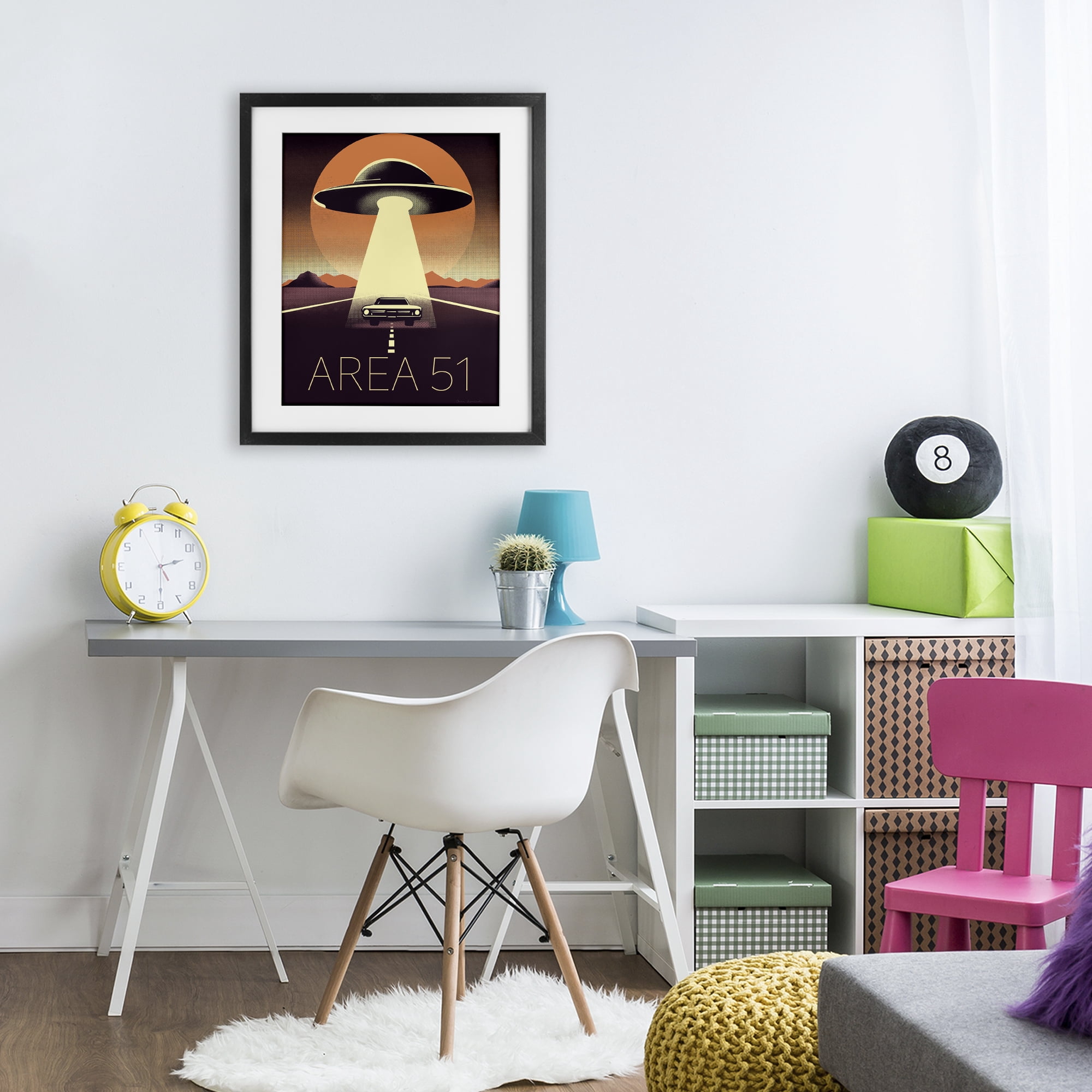 Stupell Industries Abduction On The Road Black Framed Print Under Glass, design by Omar Escalante