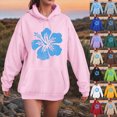 thumbnail image 5 of Towmus Women's Graphic Hoodies Casual Sweatshirts Letter Flower Print Hooded Plus Size Pullover Tops Cute Fall Clothes, 5 of 6