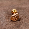 thumbnail image 3 of Body Candy 16G Womens PVD Steel Clear Accent Cluster Cartilage Earring Helix Tragus Jewelry 1/4", 3 of 3