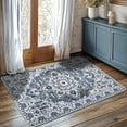 thumbnail image 3 of Sonoro Kate 2x3 Area Rugs for Living Room Bedroom, Non Slip Boho Machine Washable Indoor Floor Carpet, Blue-Gray, 3 of 7
