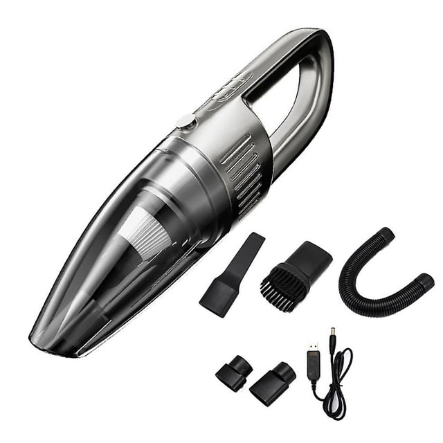 Handheld Car Vacuum Cleaner 120w 7000pa Rechargeable For Car Silver