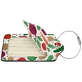 thumbnail image 2 of Disketp 1 Luggage Tag For Suitcase,Vegetables Leather Baggage Tag With Stainless Steel Loop Privacy Cover For Women Men Girls, 2 of 5
