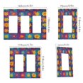 thumbnail image 2 of Yayeee Rocker Switch Wall Plate 1-Gang 4.6"x2.9" Home Decorative Outlet Cover, Colorful Checkered Daisy, 2 of 6