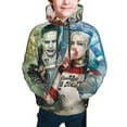thumbnail image 4 of Suicide Squad Joker Harley Quinn Youth Sweatshirt Hoodies Pullover 3D Print Novelty Hooded Hoody Clothes For Boys Girls Teen Clothing, 4 of 7