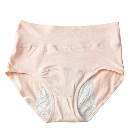 Kmdttou Period Underwear for Women Sexy Lace High Cut Panties Comfort Bikini Panty Stretch Underpants Breathable Ladies Briefs (Regular & Plus Size) Beige-2XL
