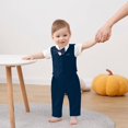 thumbnail image 3 of ZOEREA Baby Boy Clothes Toddler Boy Outfits 4PCS Gentleman Dress Romper/Vest/Pants/Bow Tie Cotton Suit Sets, 3 of 5