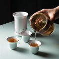 thumbnail image 4 of Juego de té de viaje, taza portátil para llevar al aire libre, juego de té de cerámica de vidrio para kung fu, 4 of 4