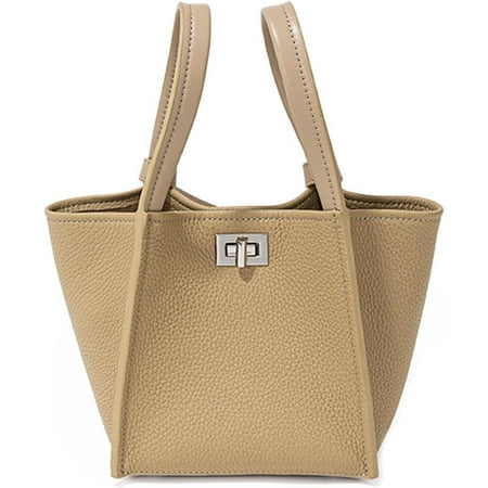 Women s Top Handle Satchel Bag Genuine Leather Bucket Bag Fashion Small Shoulder Bag Daily Commuter Handbag and Purse