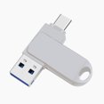 thumbnail image 1 of USB C Flash Drive 64GB Type C USB 3.0 USB Drive with Keychain 2 In 1 OTG Thumb Drive Memory Stick Swivel Jump Drive for PC, Tablet, Mac, MacBook,USB-C Smart Phone Data Transfer(Silver), 1 of 7