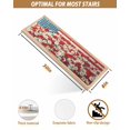 thumbnail image 6 of Independence Day Daisy Stair Treads Non Slip for Steps Vintage Red Blue Stripe U.S. Flag Flower Leaf 4 Pcs Reusable Adhesive Stair Runner Mats for Dogs Elders Carpet Treads Rugs for Staircase 8x30 In, 6 of 7