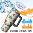 thumbnail image 5 of Christmas 40oz Tumbler– Stainless Steel Insulated Tumbler with Handle and Straw, Large Capacity Travel Cup for Hot & Cold Drinks, 5 of 7
