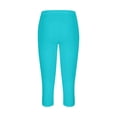 thumbnail image 4 of Capri Leggings for Women 2026 Casual Summer Capris Knee Length Crop Pants Trendy Lightweight Ladies Clothing Turquoise S, 4 of 4