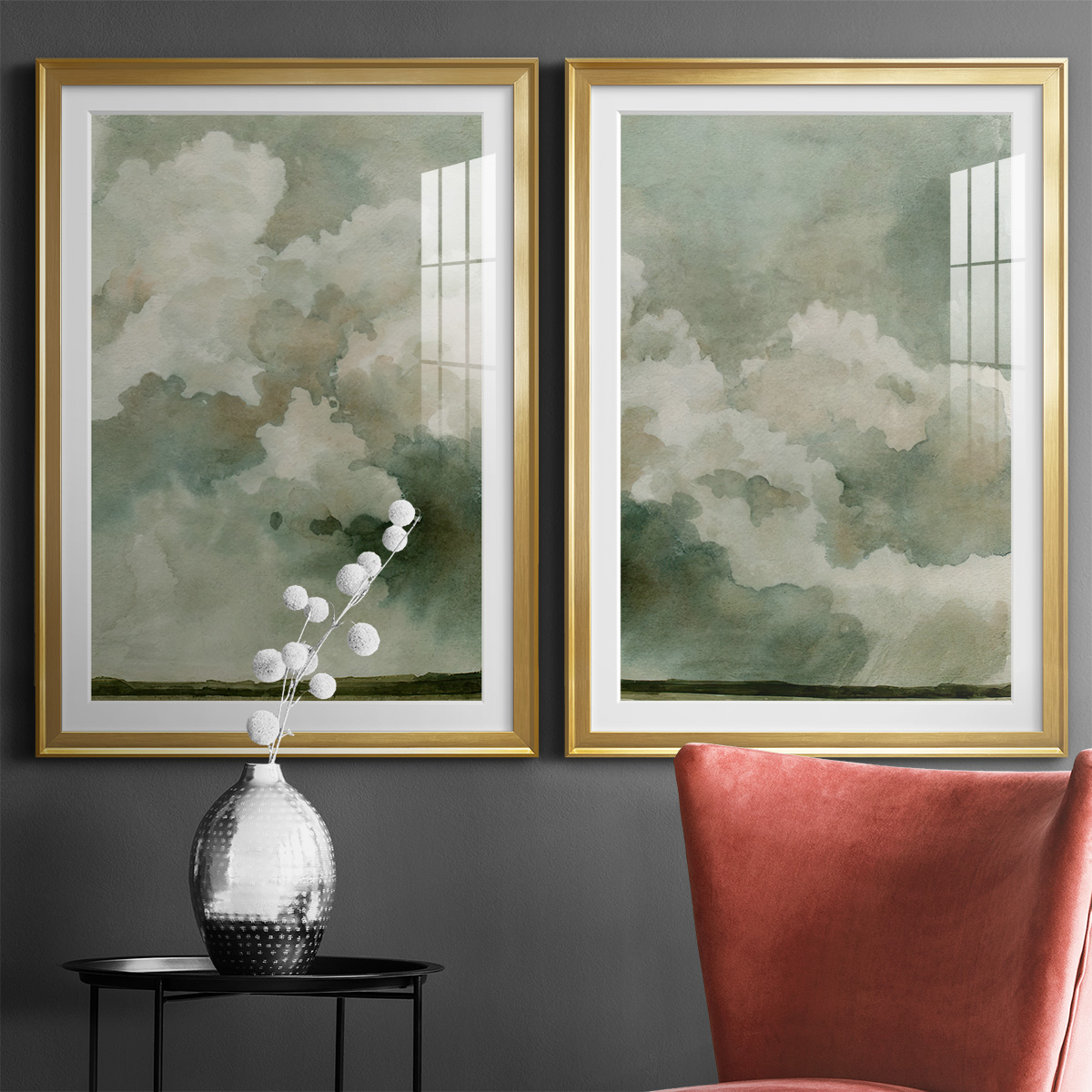 Wexford Home Coming Rain I Premium Framed Print, 22.5" x 30.5" - Ready to Hang, Gold (Set of 2)