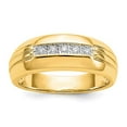 thumbnail image 2 of 14K Yellow Gold Diamond Mens Ring (0.1Cttw) Ring Size 10, 2 of 3