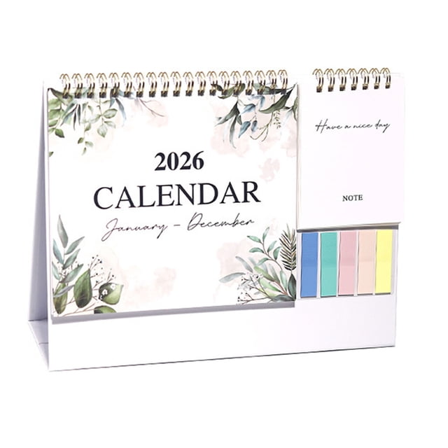 Desk Calendar, Multifunctional Desk Planner for Daily Planning, Compact Vertical Page-Flip Design, Lightweight Paper for Office, Home, and School Use