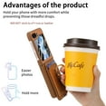 thumbnail image 2 of ELEHOLD Carbon Fiber Pattern Case for Samsung Galaxy Z Flip 6,Magnetic Phone Case with Card and Ring for Samsung Galaxy Z Flip6,Brown, 2 of 14