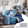 thumbnail image 5 of Jiueut Blue Golden Marble Pattern Recliner Loveseat Slipcover, Wear Resistant Recliner Chair Covers Elastic 2 Seat Couch Protector Soft Furniture Protector with Anti-Slip Edges, 5 of 7