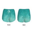 thumbnail image 3 of Pofeuu Teal Turquoise1 Print Women's Athletic Shorts Running Workout Shorts Tummy Control Quick Dry Gym Shorts with Pockets Double layer sports shorts-Medium, 3 of 7
