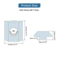 thumbnail image 2 of T Nuts, 15pcs - Galvanized Carbon Steel T Slot Bolts, 4040 Series M8 Hammer Head Fastener, Sliding T Nuts for Aluminum Extrusion Profile (Silver), 2 of 6