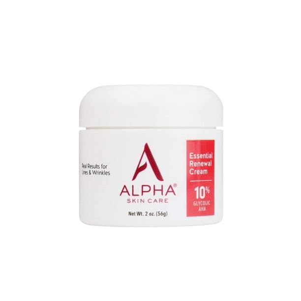 Crema Essential Renewal con 10% de Ácido Glicólico AHA para Líneas y Arrugas Sin Fragancia ni Parabe