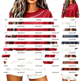 thumbnail image 5 of Football Mom Sweatshirts for Women Game Day Fall Fashion Must Haves Crop Tops Oversized Long Sleeve Tunic Tops Baseball Mom Shirt Football Season Shirts Football Team Heart Graphic Gift Red, 5 of 8