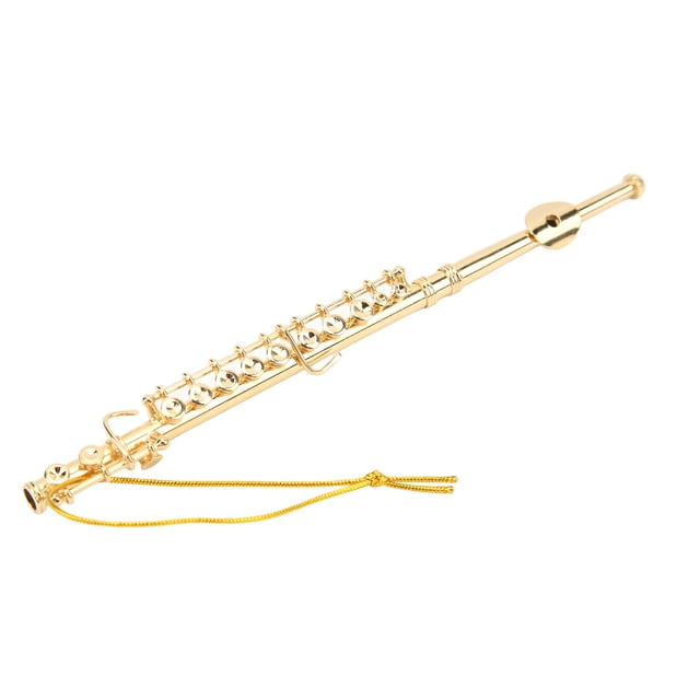 Modèle de Flûte d'Or, Mini Flûte Brillante Robuste pour la Maison